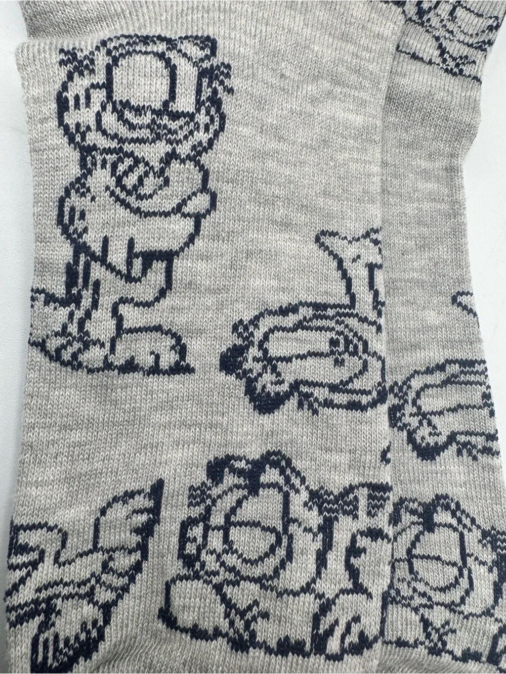 Garfield Gray Crew Socks Adult Size 8-12